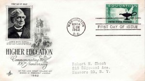 USA 1962 FDC Sc 1206 Higher Education Artcraft Cachet First Day Cover