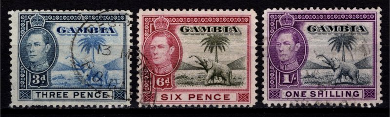 Gambia 1938 George VI Definitives, Part Set [Used]