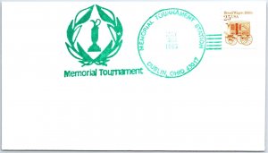 US SPECIAL PICTORIAL CANCEL EVENT COVER MEMORIAL TOURNAMENT AT DUBLIN OHIO 1988