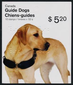 Canada 2266a Booklet MNH Guide Dog (features Braille)