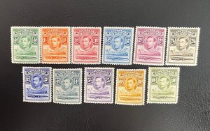 1938 Basutoland Set of 11 SG18-29 Fine LMM