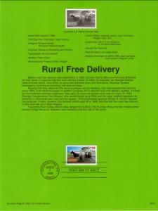 US SP1214 Rural Free Delivery 3090 Souvenir Page FDC