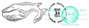 US SPECIAL POSTMARK EVENT CARD SAVE THE WHALES AT COLOPEX COLUMBUS OHIO 1985