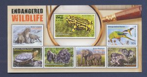 AUSTRALIA - Scott 4543a - MNH S/S - Endangered Wildlife, bird, frog, turtle 2016 