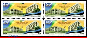 21-21 BRAZIL 2021 JOINT ISSUE WITH ESTONIA, ARCHITETURE, FLAGS, BLOCK MNH