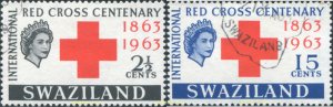 772553 USED SWAZILANDIA 1963 CENTENARIO DE LA RUZ ROJA