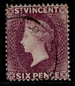 ST. VINCENT QV SG57, 6d dull purple, FINE USED. Cat £25.