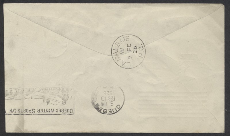 1928 Port Menier PQ to La Malbaie FEB 8 Flight Roessler Eagle and Plane