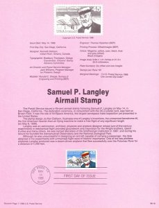 US SP828 Samuel Langley Souvenir Page #C118