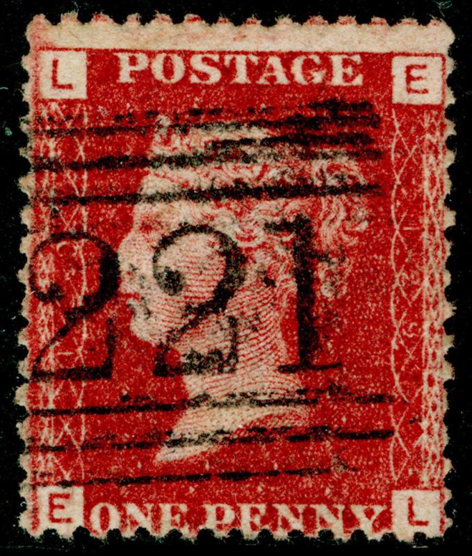 SG43, 1d rose-red PLATE 129, FINE USED. Cat £10. SCOTLAND. EL