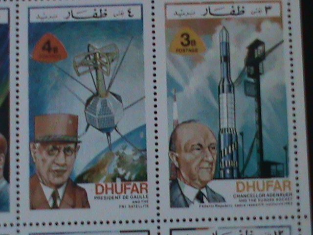 ​DHUFAR- FAMOUS PERSONS & SPACE PROGRAMS- MNH-SHEET VF-EST-$12-PROMOTE-50% OFF