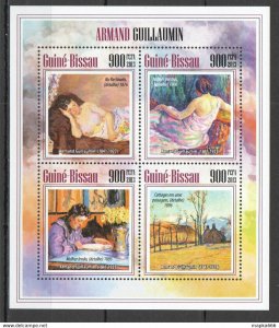 2013 Guinea-Bissau Art Paintings Armand Guillaumin 1Kb ** Stamps St1255