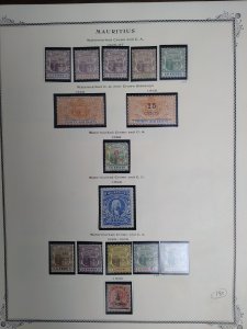 collection on pages Mauritius 1895-1932 JG: CV $690