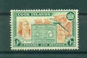 Cook Islands sc# 132 mlh cat value $3.00