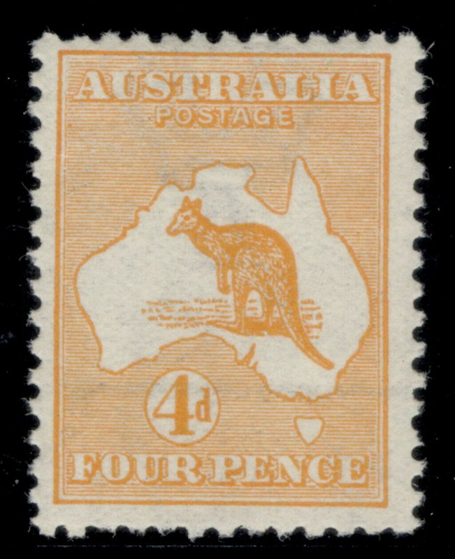 AUSTRALIA GV SG6, 4d orange, M MINT. Cat £100.