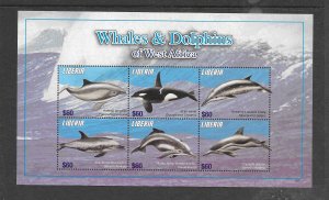 FISH - LIBERIA #2646 WHALES M/S MNH