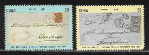 Cuba 2507-2508 1982 Stamp Day set MNH