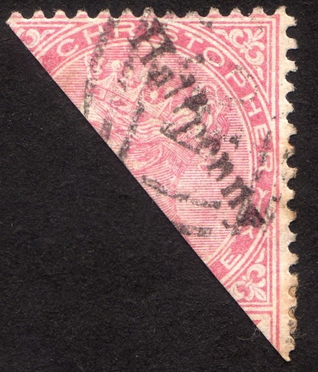 1884, St. Christopher, 1/2p, Used, Sc 17b