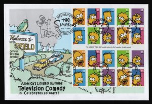 #4403b 44c The Simpsons, Art Craft FDC **ANY 5=FREE SHIPPING**