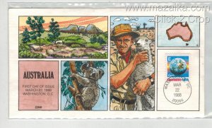 1988 COLLINS HANDPAINTED 2277 E FOR EARTH AUSTRALIA KOALA KANGAROO