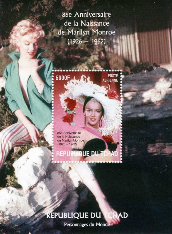 Chad 2011 MARILYN MONROE Souvenir Sheet Perforated Mint (NH)