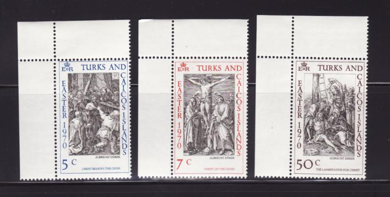 Turks and Caicos Islands 202-204 Set MNH Easter, Art (A)