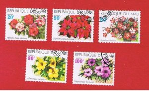 Mali #162-166  VF used   Flowers   Free S/H