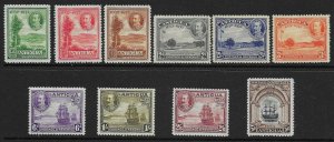 ANTIGUA SG81/90 1932 TERCENTENARY SET MTD MINT