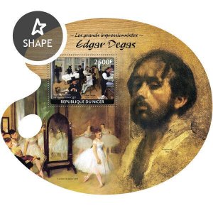 Art Edgar Degas Stamps Niger 2014 MNH Paintings Great Impressionists 1v S/S