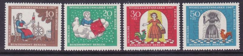 Germany Berlin 9NB49-52 MNH 1967 Fairy Tale Various Scenes from Frau Holle Set