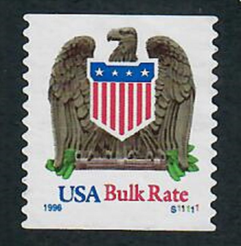 US #2907 Eagle and Shield Used PNC Single plate #S11111