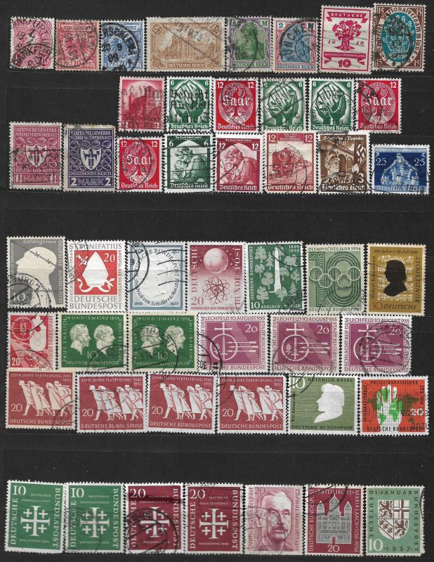 COLLECTION LOT OF #586 GERMANY 48 STAMPS 1880+ CV=$ 94 CLEARANCE