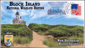 18-299, 2018, Block Island NWR, Pictorial, Postmark, New Shoreham RI, Event Cove