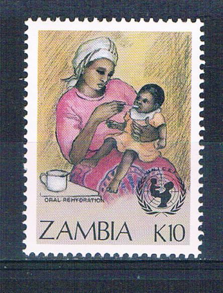 Zambia 443 MNH Child oral rehydration 1988 (Z0005)+