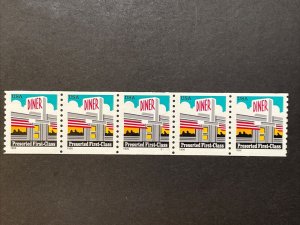 US PNC5 25c Presorted Diner Stamp Sc# 3208 Plate S11111 MNH w/ Control Number