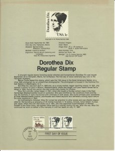 US SP503 Doretha Dix Souvenir Page #1844