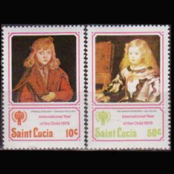 ST.LUCIA 1979 - Scott# 473-4 Children Year 10-50c NH