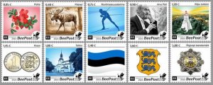 Estonia Estland 2023 BeePost Second definitives set of 10 stamps MNH