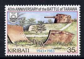 Kiribati 1983 Battle of Tarawa 35c with wmk sideways inve...