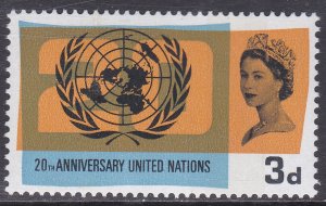 1965 sg681 3d United Nations Phos shift to right 2 bands UNMOUNTED MINT [SN]