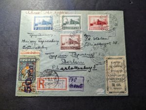 1925 Registered Russia Soviet Union Cover Vom Auslande to Berlin Germany