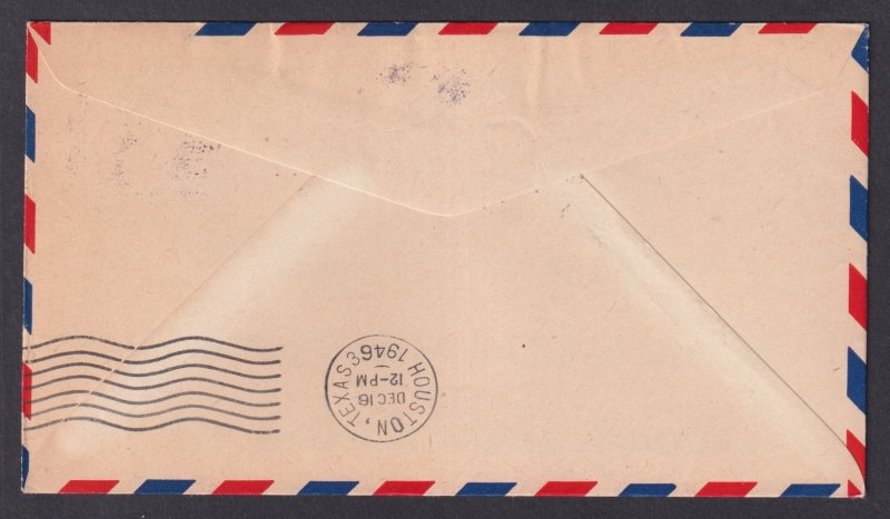 Guatemala 1946 Air Mail cover to Houston USA First Flight Pan Am