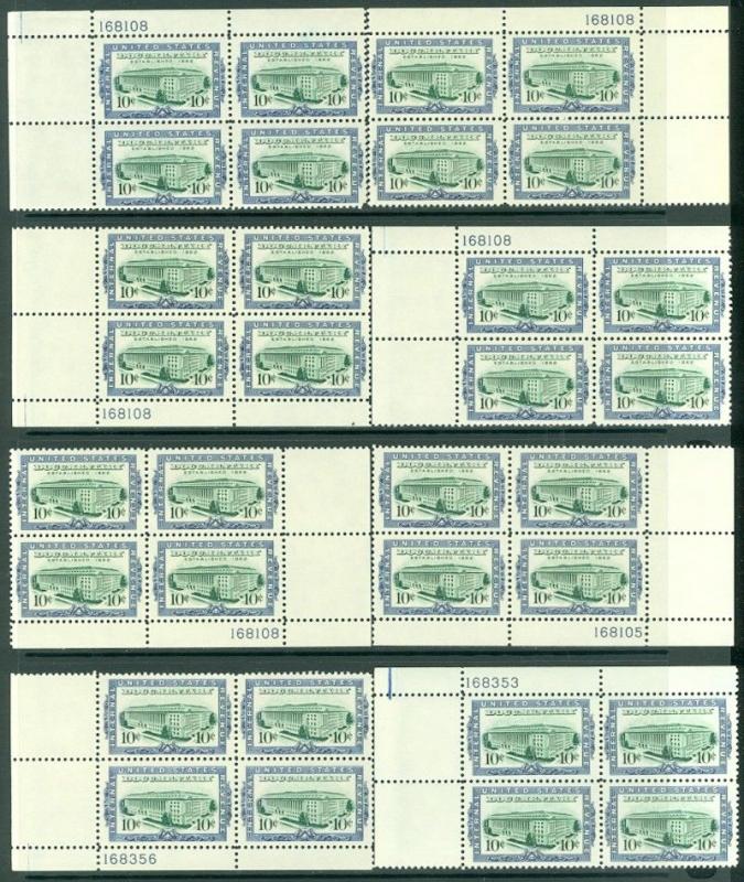 EDW1949SELL : USA 1962-85 Scott #O138(4x). R733(10x), R734(3x) All P/Bs & VF MNH