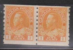 CANADA Scott # 126b MH - KGV Admiral Issue Coil Pair CV $90