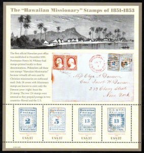 MALACK 3694 VF/XF OG NH, 37c Hawaiian Missionary Sou..MORE.. sheet3694