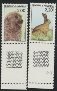 Andorra (French) #367-368 Mint (NH) Single (Complete Set) (Wildlife)