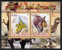 MALAWI - 2008 - Minerals & Dinosaurs #1 - Perf 2v Sheet - MNH - Private Issue