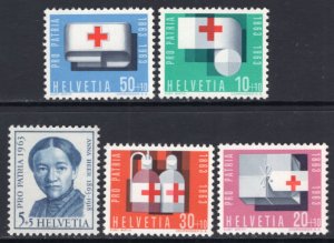 Switzerland B324-B328 Red Cross MNH VF