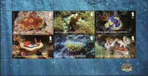 BIOT Marine Animals Stamps 2021 MNH Seaslugs Corals Coral 6v M/S