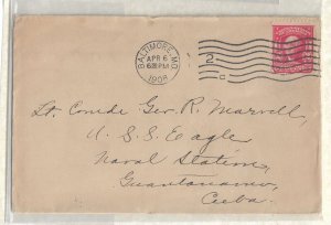 1908 Baltimore, MD to LCDR George Marvell USS Eagle (52799)